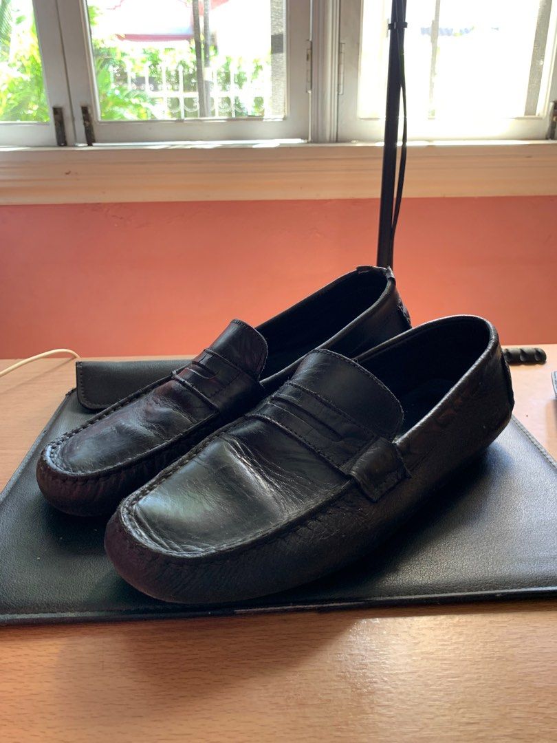 Superga Black Leather Loafers Men s Fashion Footwear Dress