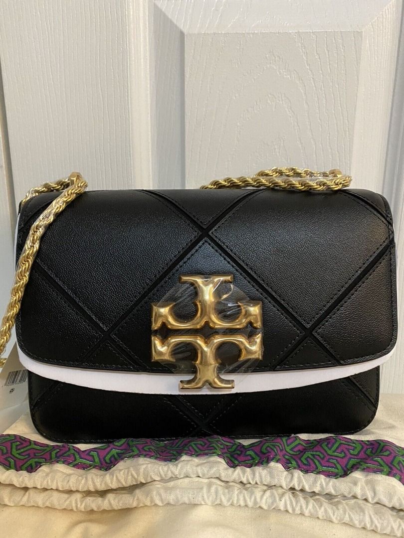 Tory Burch Eleanor Sac noir matelassé, Luxury, Bags & Wallets on Carousell