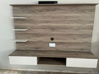 Tv feature wall + console + table