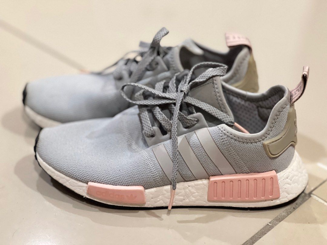 USED) Adidas NMD R1 Grey Pink -US 7.5, Fashion, Footwear, Sneakers on Carousell
