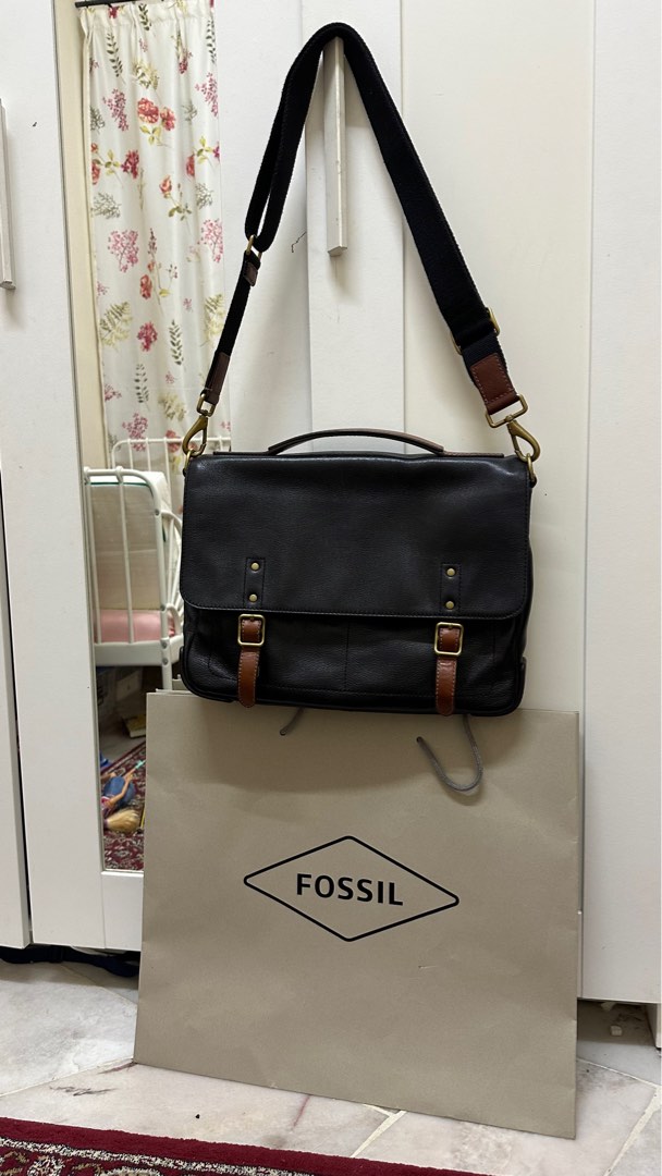 Fossil defender portfolio messenger briefcase deals