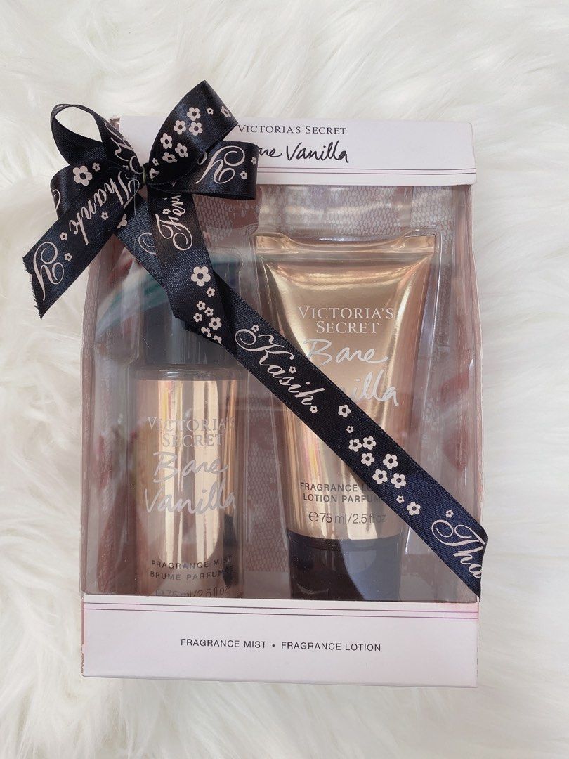 Victoria s Secret Bare Vanilla Body Mist and Fragrance Lotion Set 