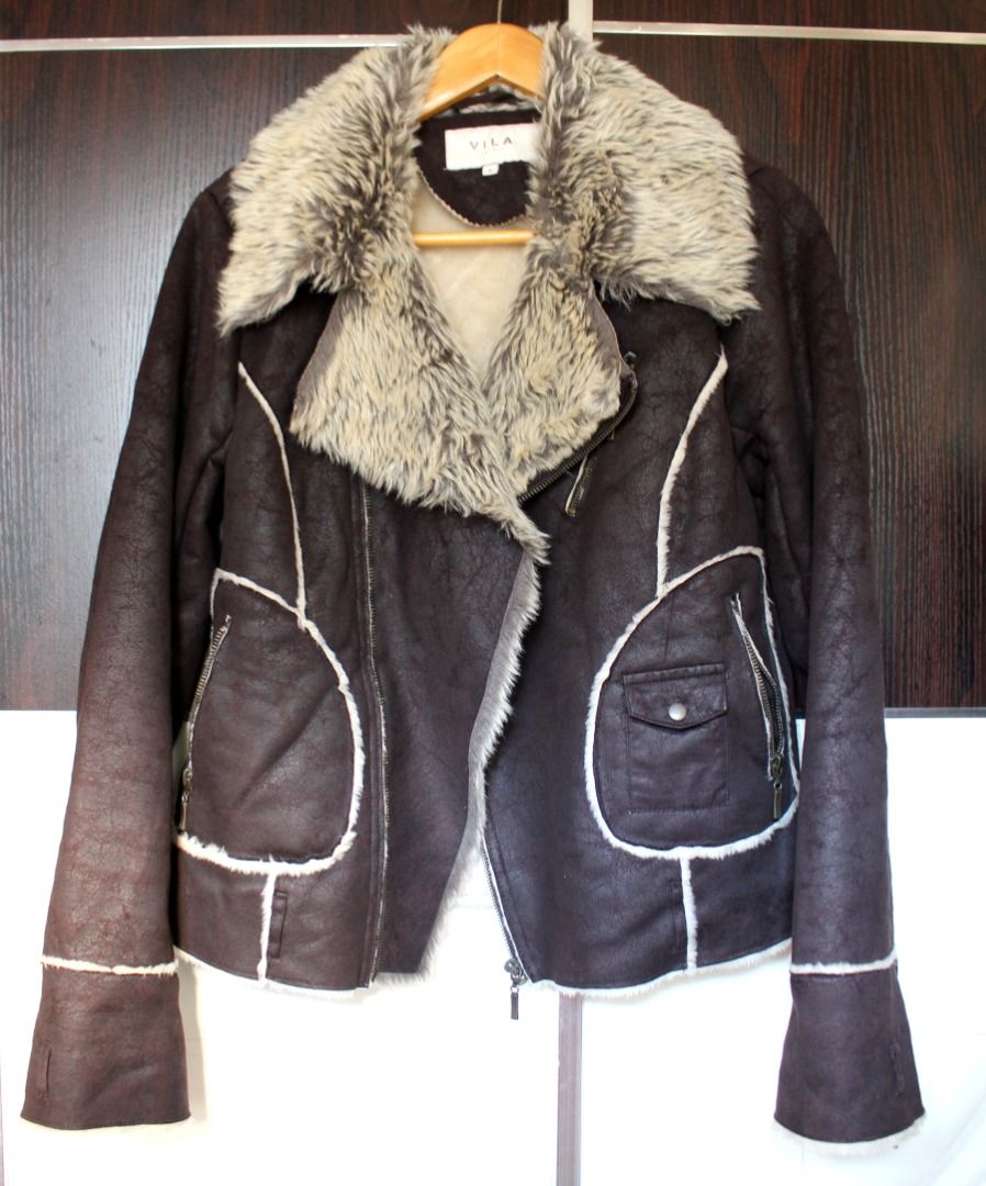 VILA Suede Biker Jacket