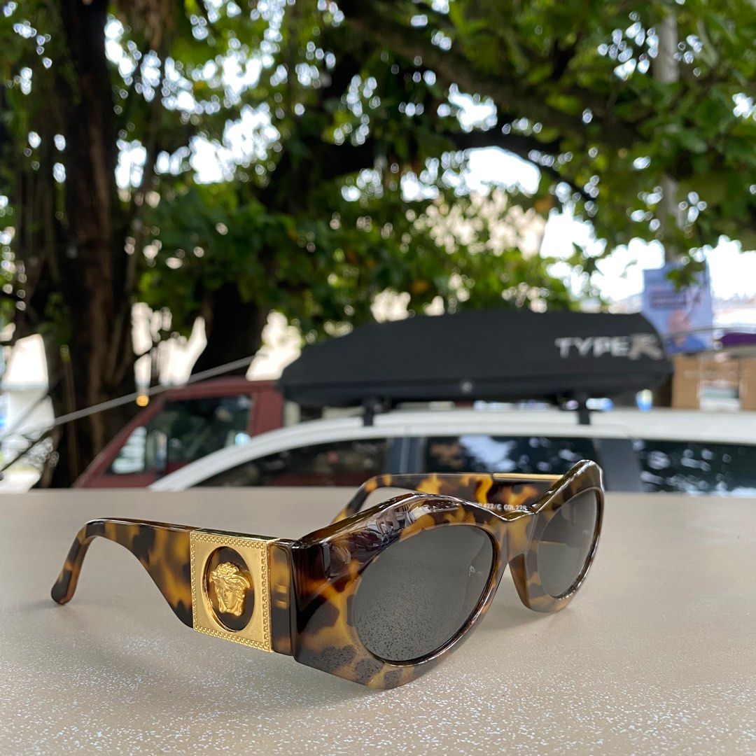 Vintage Gianni Versace Hexagon Frame Sunglasses Men s Fashion