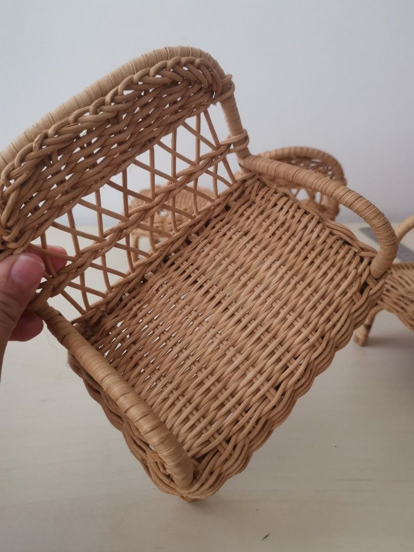Vintage Rattan Barbie Size Doll Furniture, Hobbies & Toys, Toys & Games on Carousell