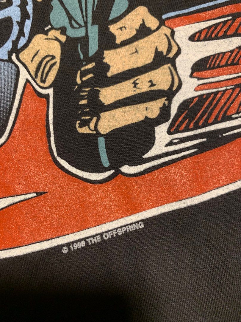T-shirt The Offspring Classique En Coton - Taille Unique Homme, Noir, Neuf Avec étiquettes, Personnalisable
