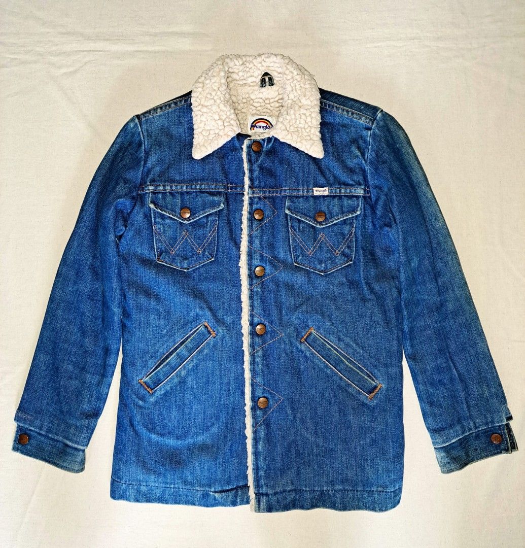 Vintage wrangler sherpa jacket top