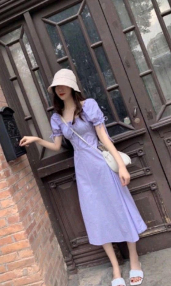 Purple summer maxi dress discount