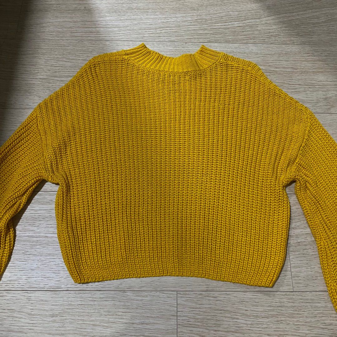 Aesthetic yellow sweater sale