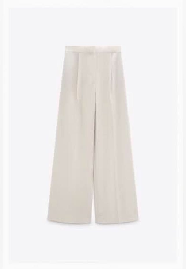 Zara High White Wide Leg Trousers (Category: Other Bottoms) located in Quezon City. Submitted by needtodeclutterpls (Listing ID 1196640709, Image 1). Description: Bought from a carouseller - it was altered to fit a 24inch waist. Brand new, never worn! Bought for 2295, but selling for 1,300 cause it was altered. Measurements are - 24 inch waist - 12 inch rise - 26 inch inseam When worn is posted RFS: decluttering.