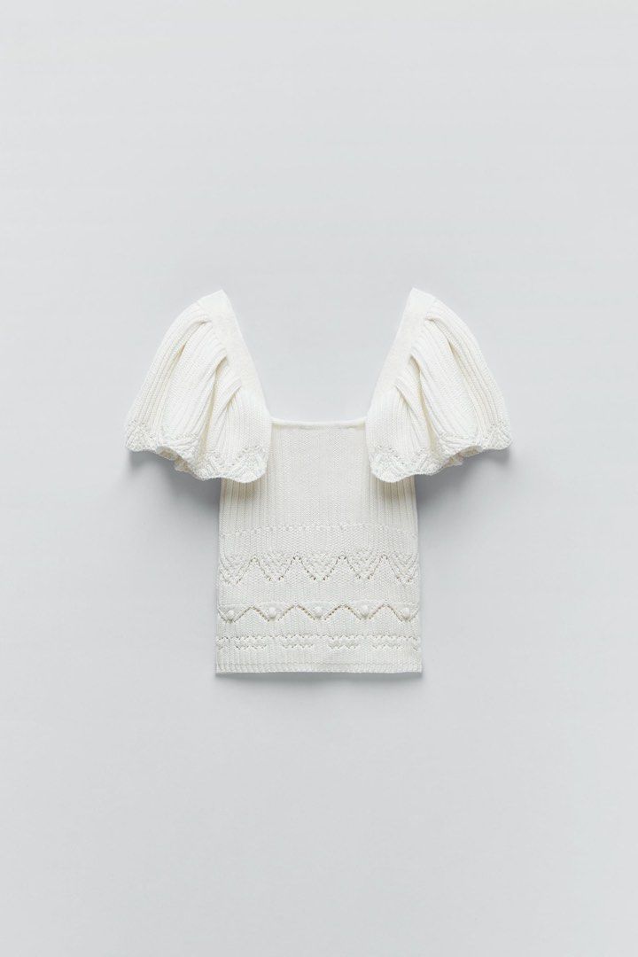 Zara knit top Women s Fashion Tops Blouses on Carousell
