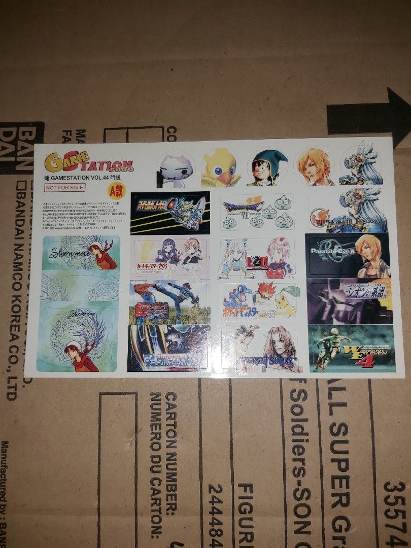 ワンピース ワールドコレクタブルフィギュア -マリンフォード-エース-白ひげ Game Station Sticker 記憶卡咭貼紙, 興趣及遊戲, 書本& 文具, 漫畫