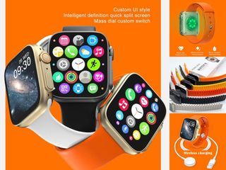 智能手錶1.99寸IPS屏 Sports Smart Watch Ultra Series 8 NFC Smartwatch Bluetooth Call Wireless Charging HD Screen KD99 Ultra 支持心率監測/血氧檢測/多種運動模式 ［禮物 佳品 Good For  Gift］
