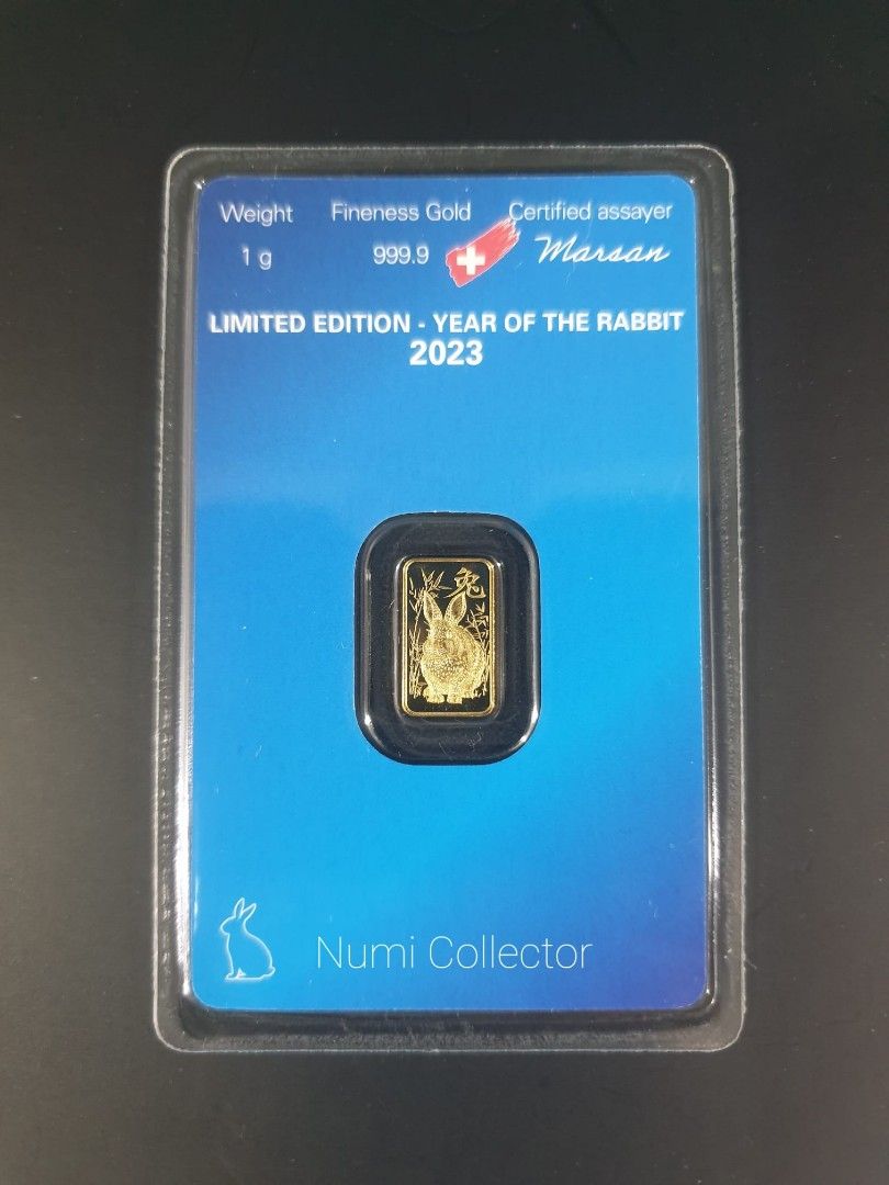 2023 Argor Heraus Lunar Rabbit 1g Gold Bar, Hobbies & Toys ...