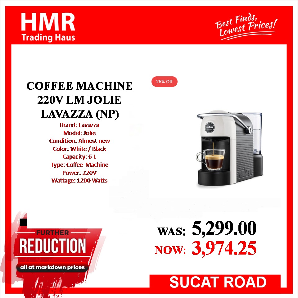25 Off Lavazza Jolie Coffee Machine 220V, Furniture & Home Living