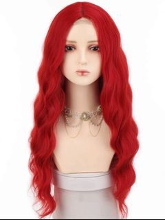 30 inch Red Extra Long Curly Synthetic Hair Wig