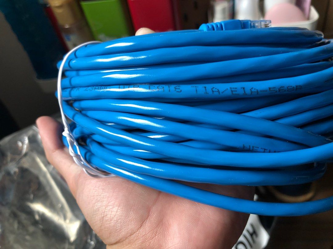 30 meters ethernet long LAN cable CAT-6 (Category: Office & Business Technology) located in Paranaque City. Submitted by jaybee28 (Listing ID 1196899441, Image 3). Description: CAT6 cables are used for networking, data transfer, and phone lines. Features:Cat-6 Ethernet patch cable for wired home and office networks.Fast network speed. Twisted pair and crafted crystal head keep a stable and fast transmission.Wide application. Use for desktop, lapt