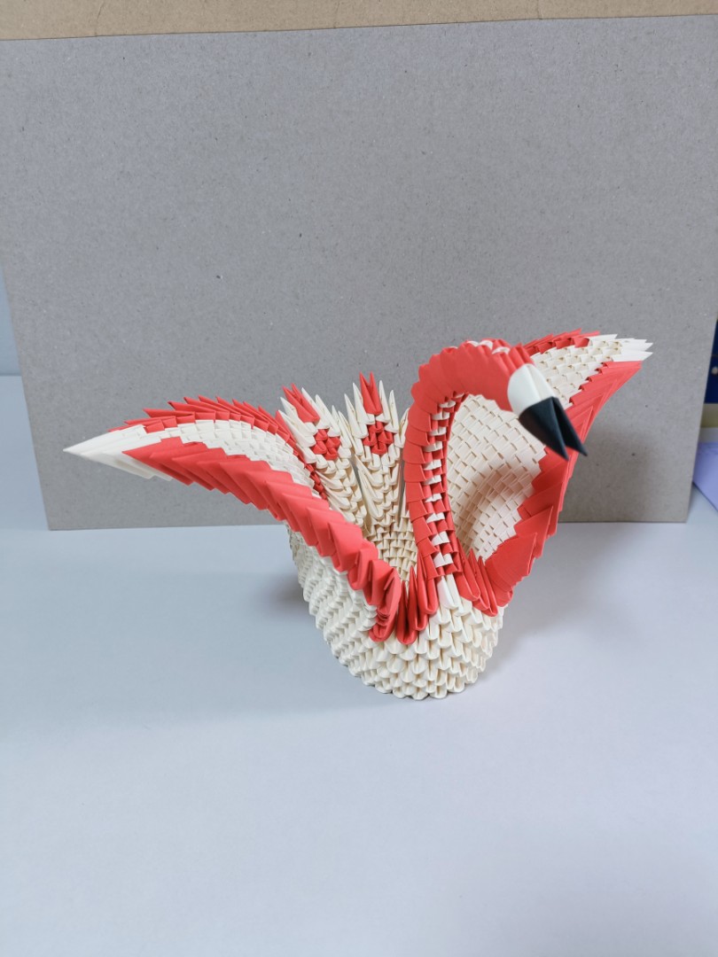 3d modular origami mini swan