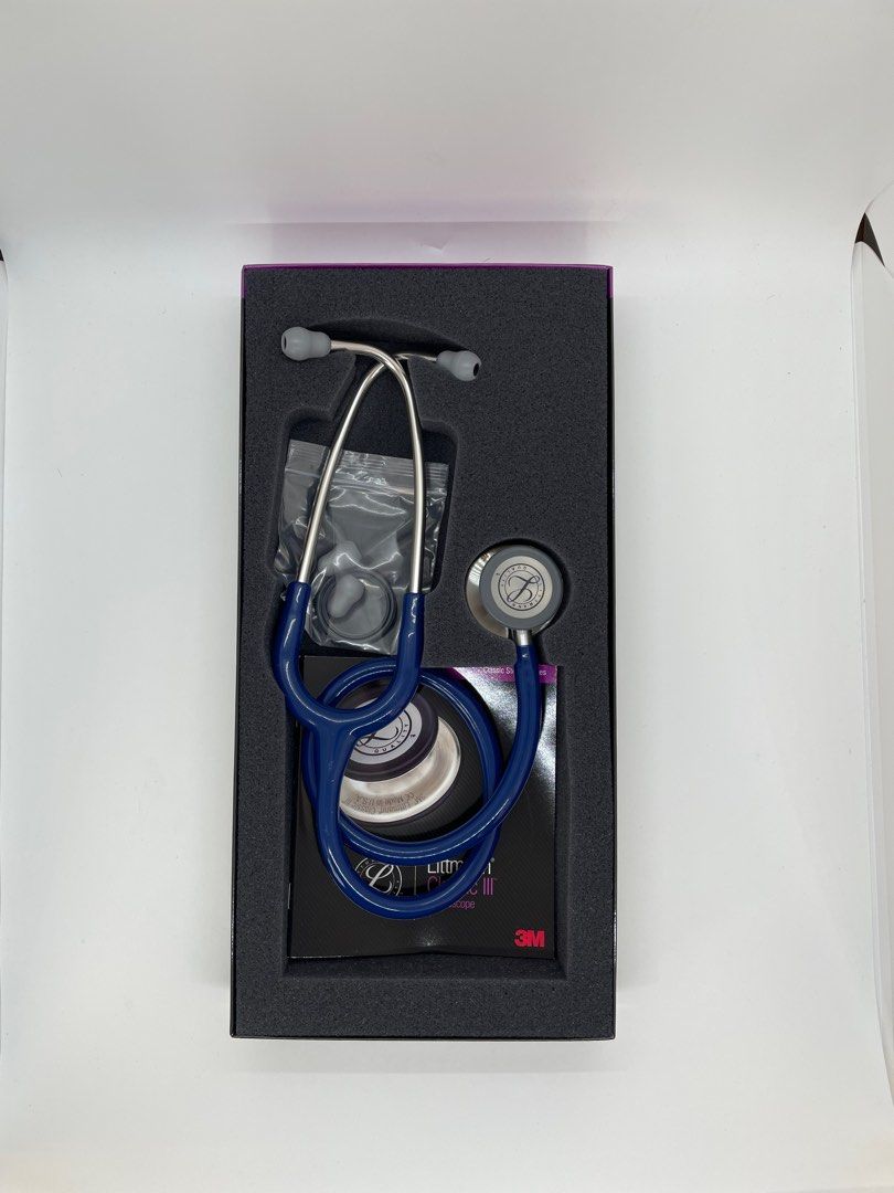 3M Littmann Classic III Stethoscope, Navy Blue Tube, 27 inch, 5622 
