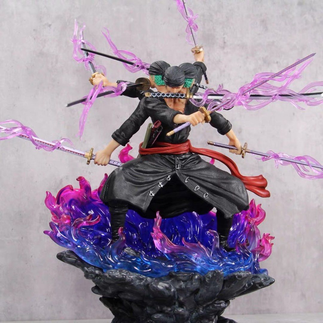 One Piece Anime Figure 33cm Gk Roronoa Zoro Ashura One Knives Flow Action  Figure Collection Statue Dolls Christmas Gifts - Action Figures - AliExpress