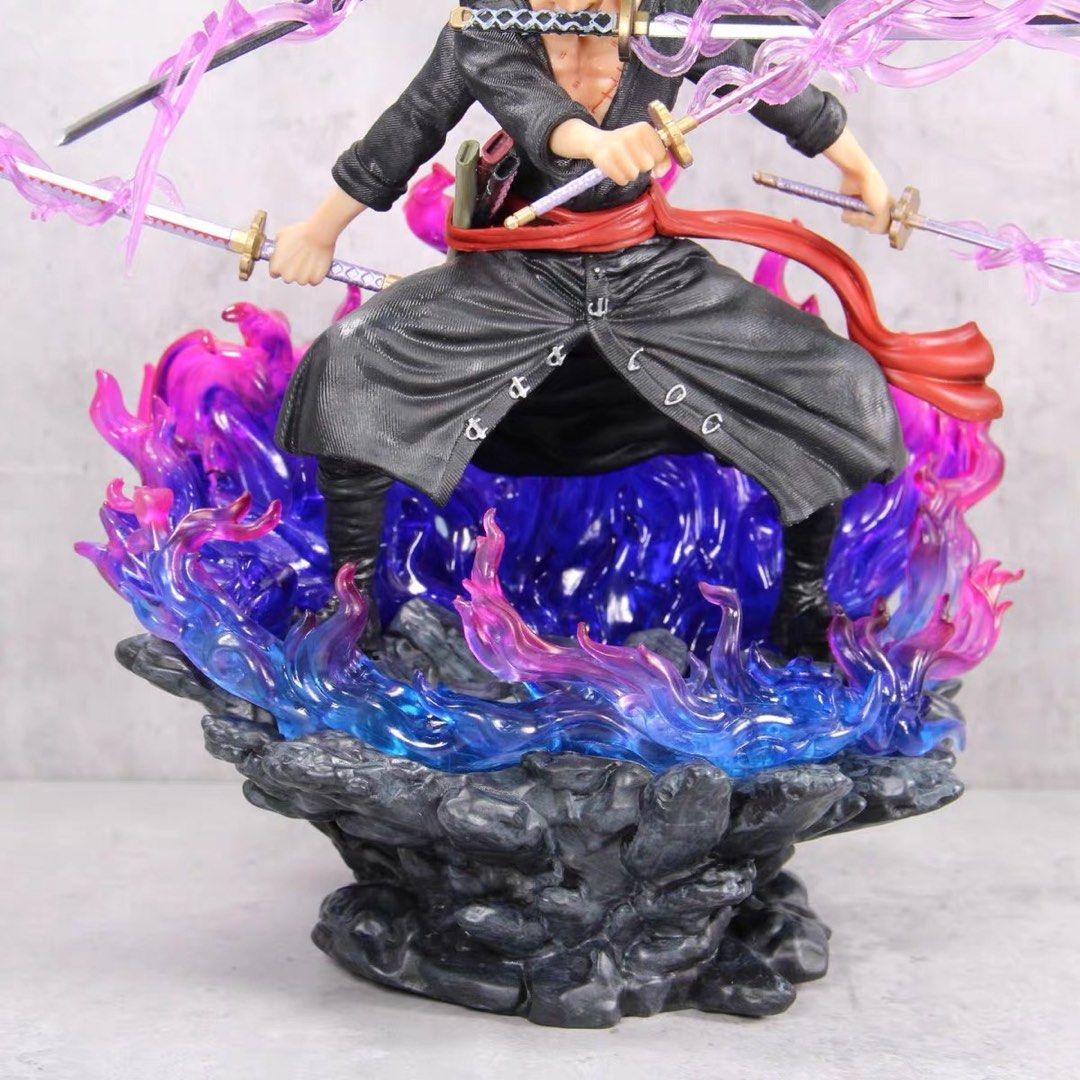 Anime One Piece Roronoa Zoro Wano Country Six Arms Nine Knives Flow Shura  Action Figure 40cm PVC Collection Model Gifts Toys