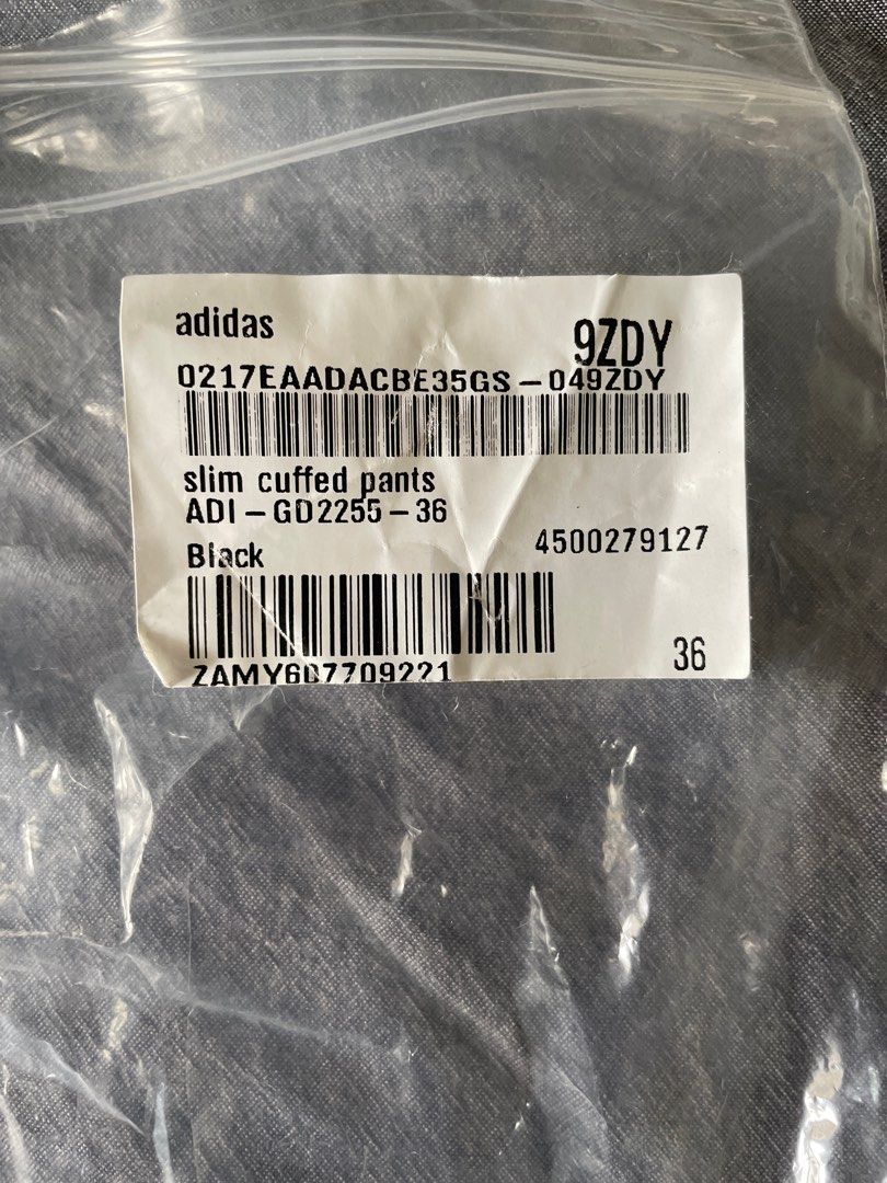 Adidas slim cuffed 2025 pants