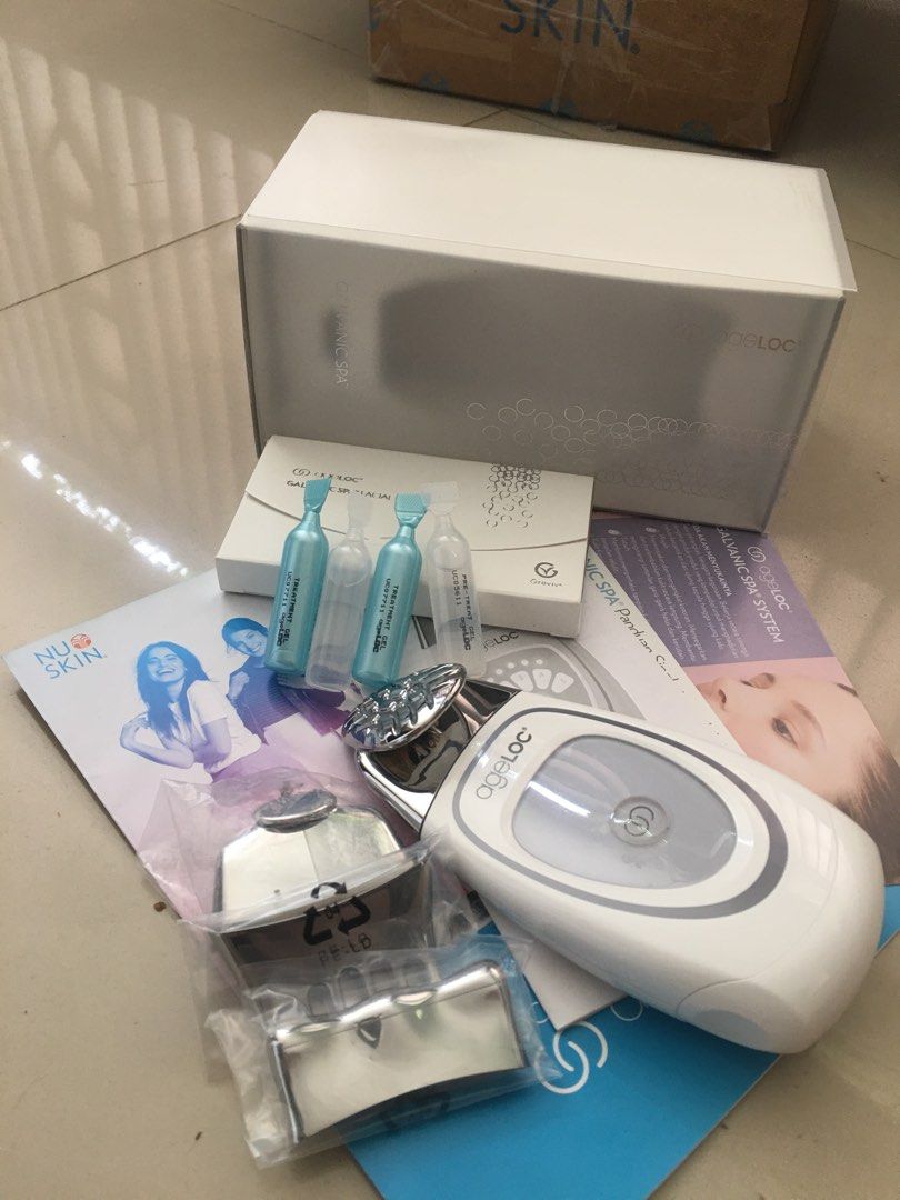 Appareil Galvanique Spa Age LOC NuSkin Occasion + 4 Têtes + 1 Produit Entamé - Soin Visage