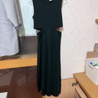 Air Space墨綠色長洋裝