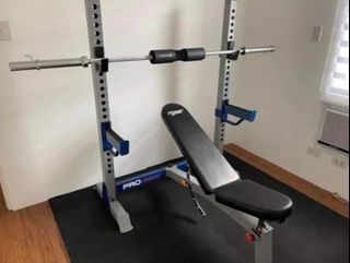 All in 
Bench press pro
Plates - 20lbs, 15,10, 5,2.5
Olympic bar - 16lbs 
Rubber mat 4 pcs 
Dumbells 40,30,20 

All set po di na po nagagamit  Fix price na po 
FOR SALE SET PO