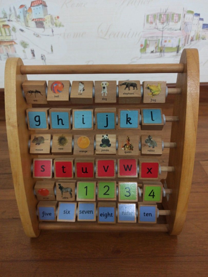 Wooden letter abacus deals