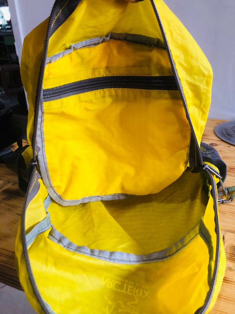 ARCTERYX yellow backpack bag, Men's Fashion, Bags, Backpacks on Carousell