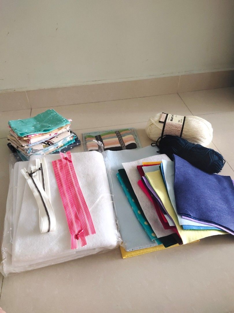 Assorted fabric/art materials, Hobbies & Toys, Stationery & Craft