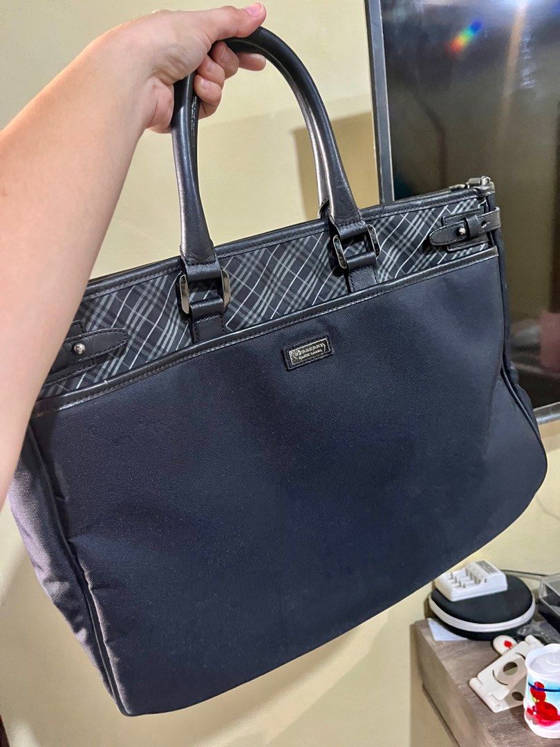 Authentic Burberry Laptop bag Document bag, Luxury, Bags & Wallets on