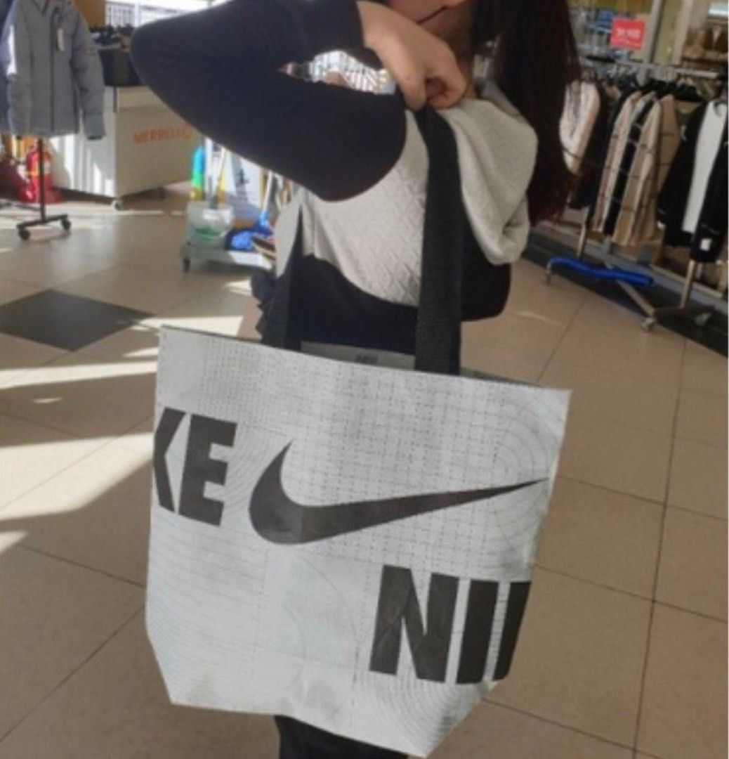 Nike Korea Official Authentic Black & White Reusable Shopping Bag S M L