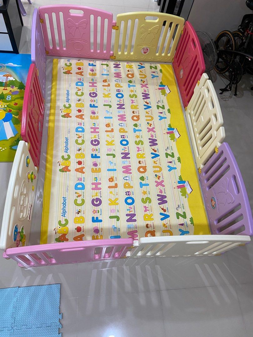 Bundle Fence Mat) Baby play pen play yard play fence with