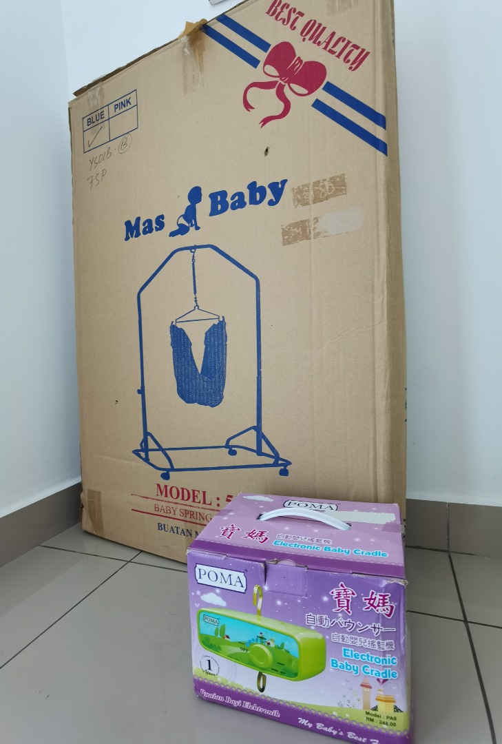 Baby spring cradle stand set amd machine/electronic baby cradle, Babies