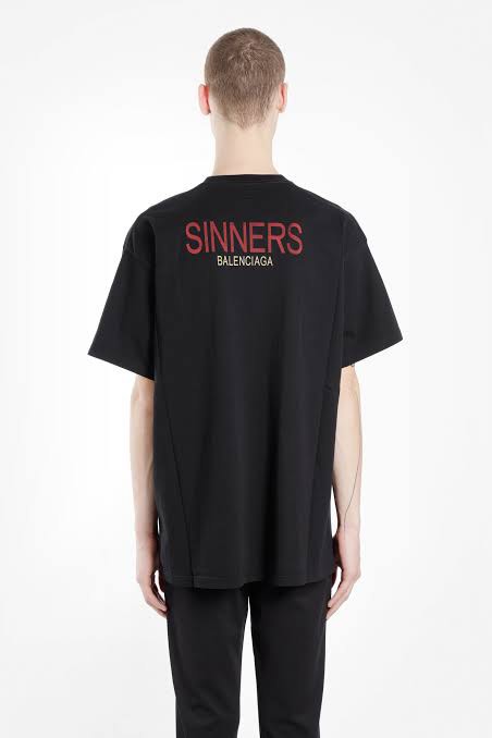Balenciaga Sinners T-shirt, Luxury, Apparel on Carousell