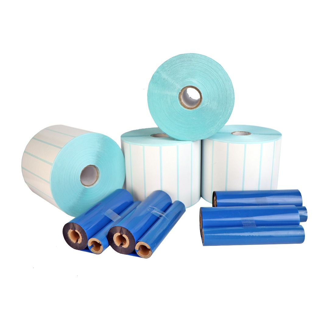 Barcode Sticker Labels with Ribbon for Godex Barcode Printers ...