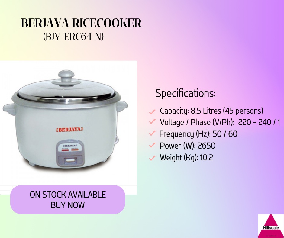 BERJAYA RICE COOKER, TV & Home Appliances, Kitchen Appliances, Cookers