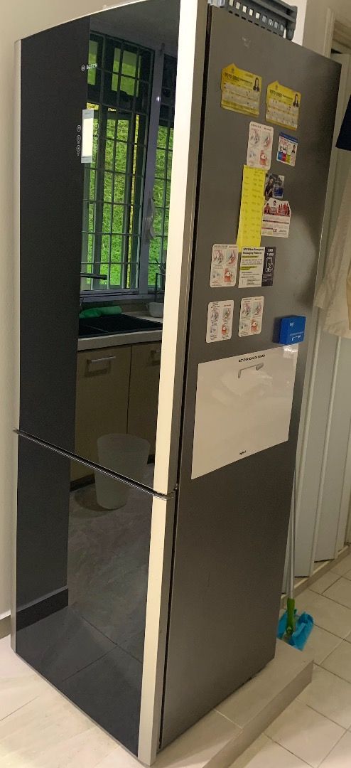 Baumatic mirror fridge freezer deals