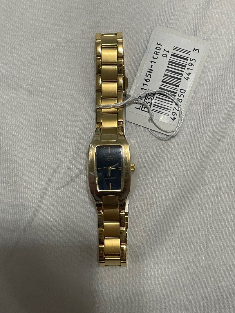 Casio Vintage LTP-1165N-1C Gold Plated Watch for Women, Women's Fashion ...