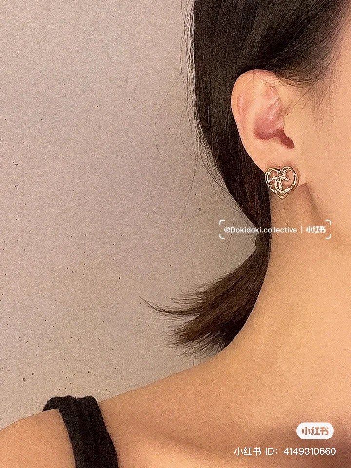 Chanel Ear Studs Dainty Chanel Earrings Solid Sterling Silver 18k Gold  Plated High Quality Zirconia