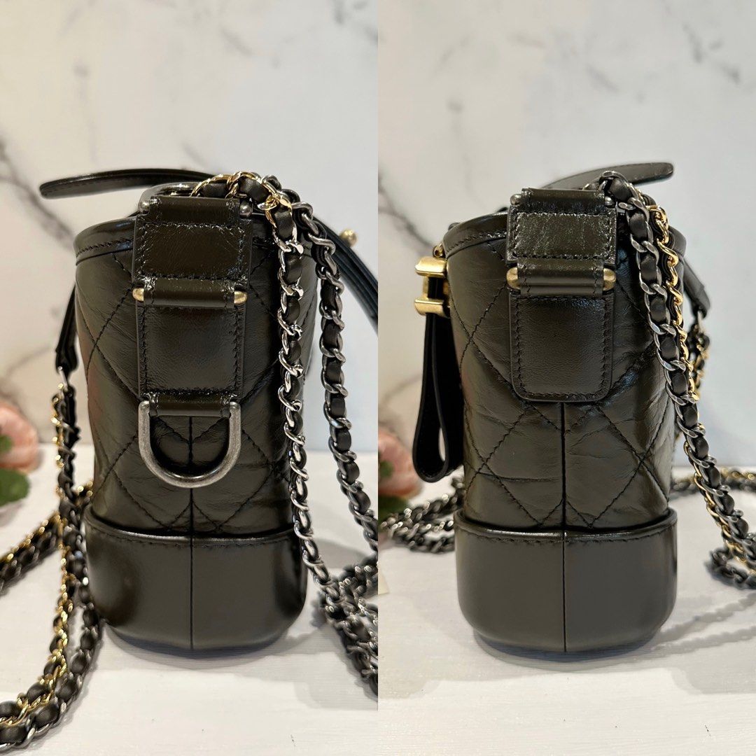 Chanel Gabrielle Hobo Medium Size Bag . Three Tone Crossbody Chain Black  $5400