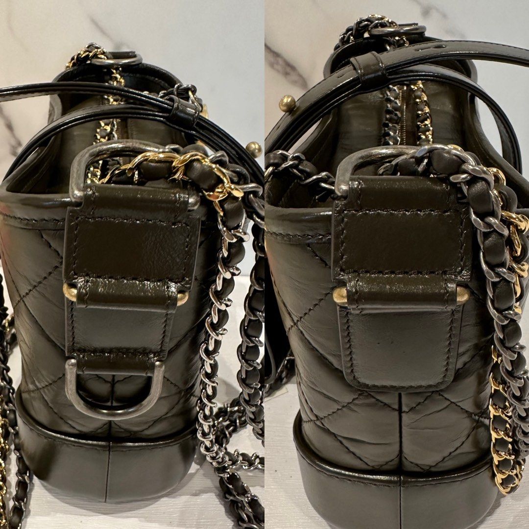 Chanel Gabrielle Small Hobo Bag Dark Olive, Luxury, Bags & Wallets on  Carousell