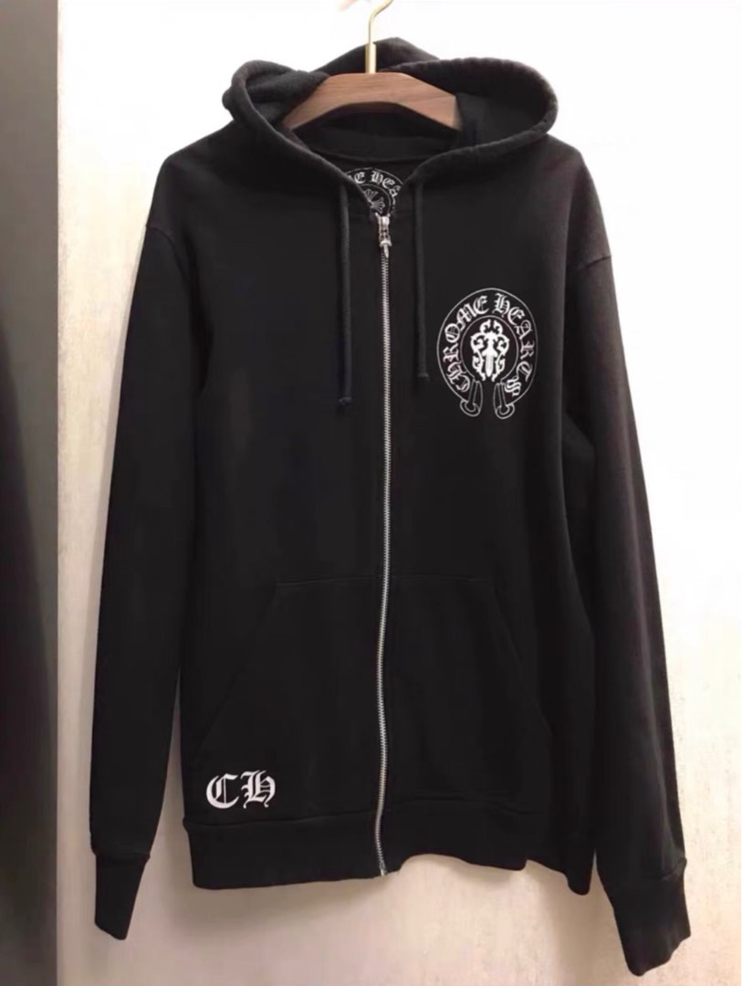 chrome hearts 美國國旗衛衣外套L, 男裝, 外套及戶外衣服- Carousell