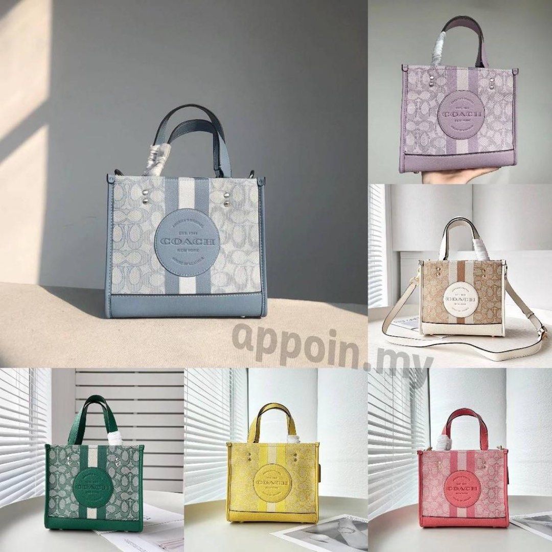 Coach Dempsey Field Tote 22 Bag in Signature Jacquard, Women's Fashion ...