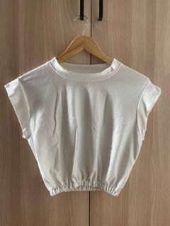 Cropped Sleveless Top White