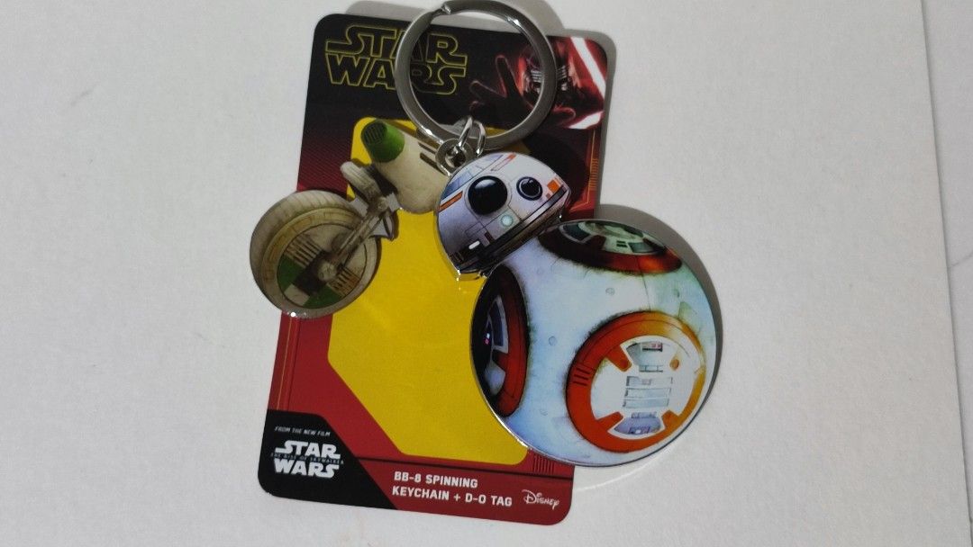 Disney STAR WARS Key Ring (BB-8, D-O) (Category: Character Goods) located in Baguio. Submitted by abigailmyra (Listing ID 1196882908, Image 1). Description: Disney brand Lucas Film Ltd. 2019 - China BB-8: lower portion spins 🤯10 pieces available🤓.