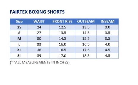 Fairtex shorts sizing outlet