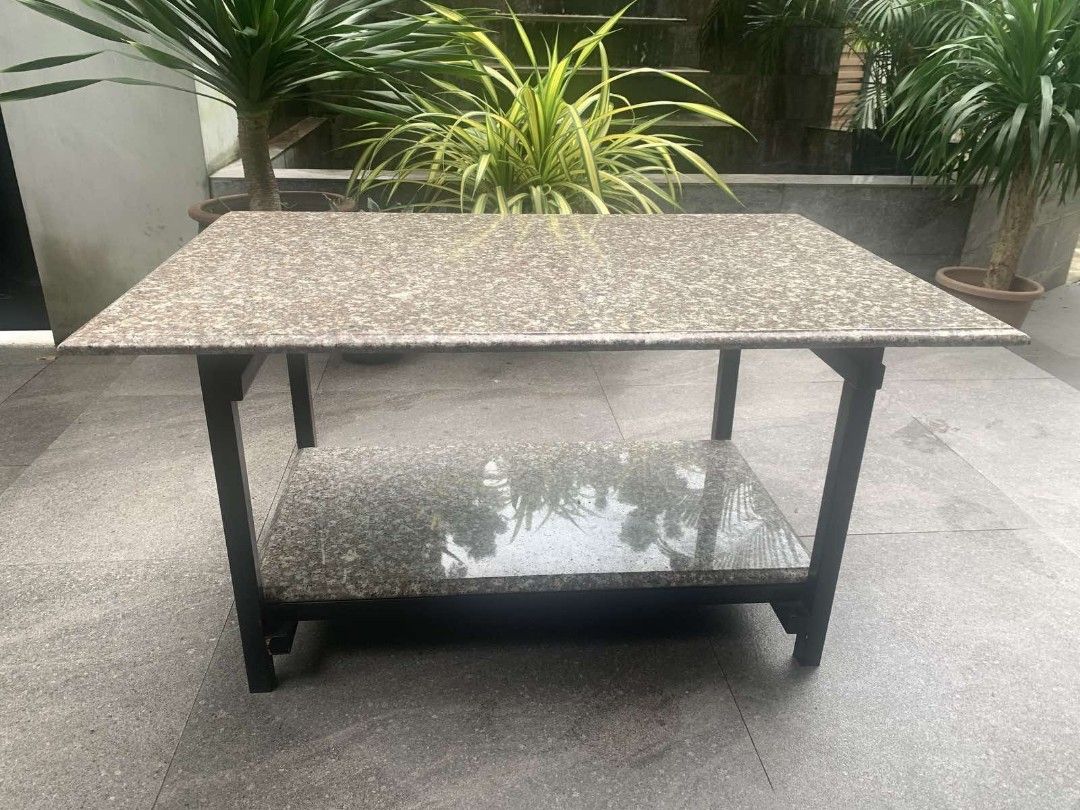 Granite Center Coffee Table Heavy duty Furniture Home Living